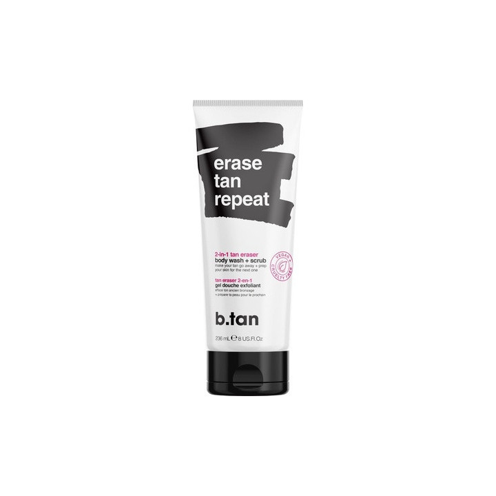 B.tan Erase Tan Repeat Self Tan Eraser And Body Scrub Shower Gel 236 M