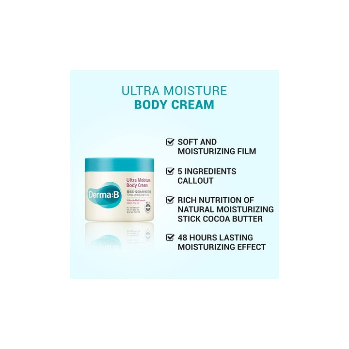 Derma:b Ultra Moisture Body Cream Body Cream 430 Ml | Bellasoa Paris