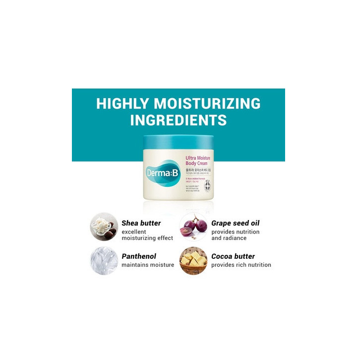 Derma:b Ultra Moisture Body Cream Body Cream 430 Ml | Bellasoa Paris