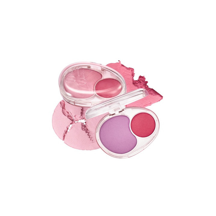 Fwee Mellow Dual Blusher PK02 Fall In Highkey Blush 7.2 Gr | Bellasoa 