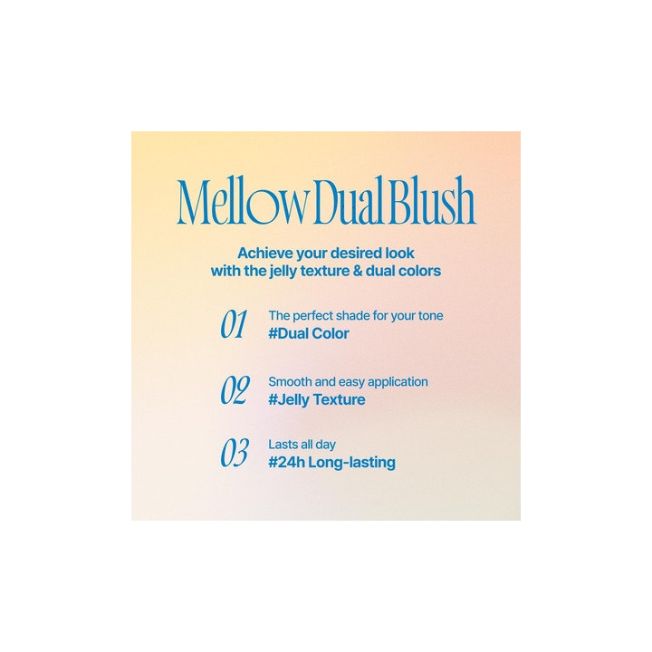 Fwee Mellow Dual Blusher PK02 Fall In Highkey Blush 7.2 Gr | Bellasoa 