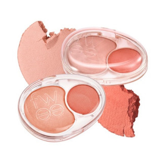Fwee Mellow Dual Blusher CR02 Baby Smile Blush 7.2 Gr | Bellasoa Paris