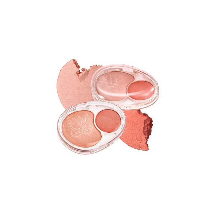 Fwee Mellow Dual Blusher CR02 Baby Smile Blush 7.2 Gr | Bellasoa Paris