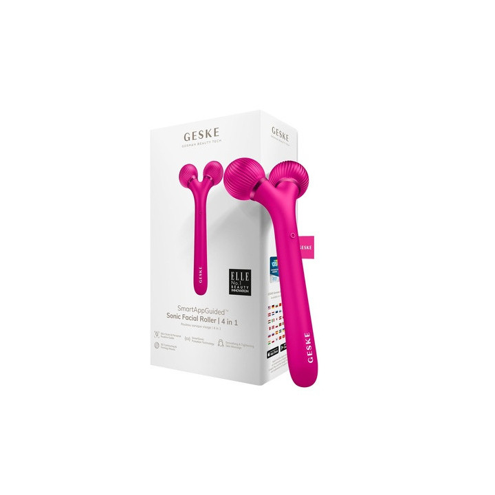 Geske Sonic Facial Roller 4 In 1 Magenta | Bellasoa Paris