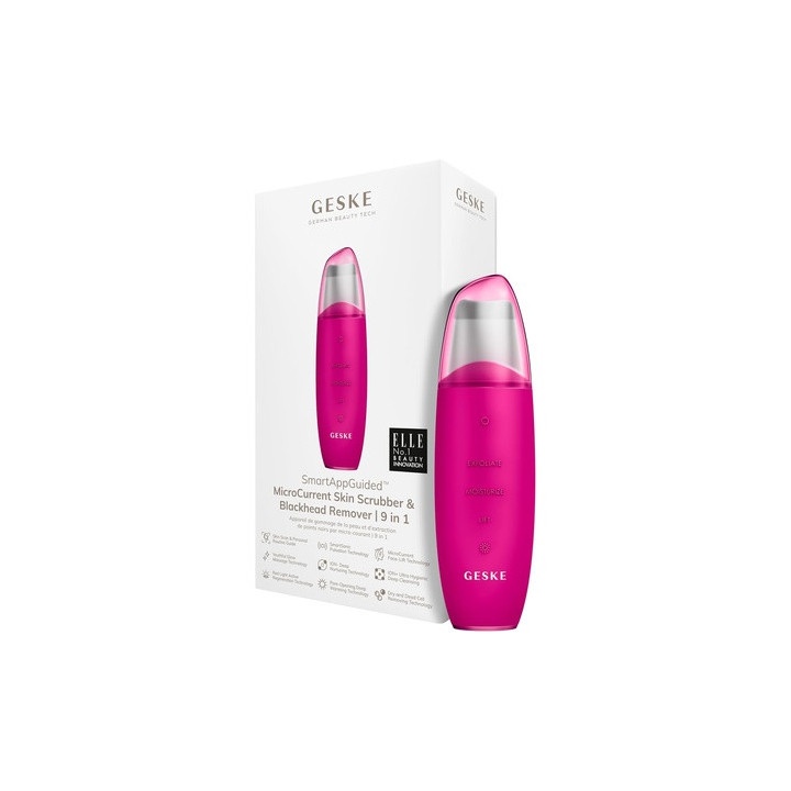 Geske Microcurrent Skin Scrubber And Blackhead Remover 9 In 1 Magenta 