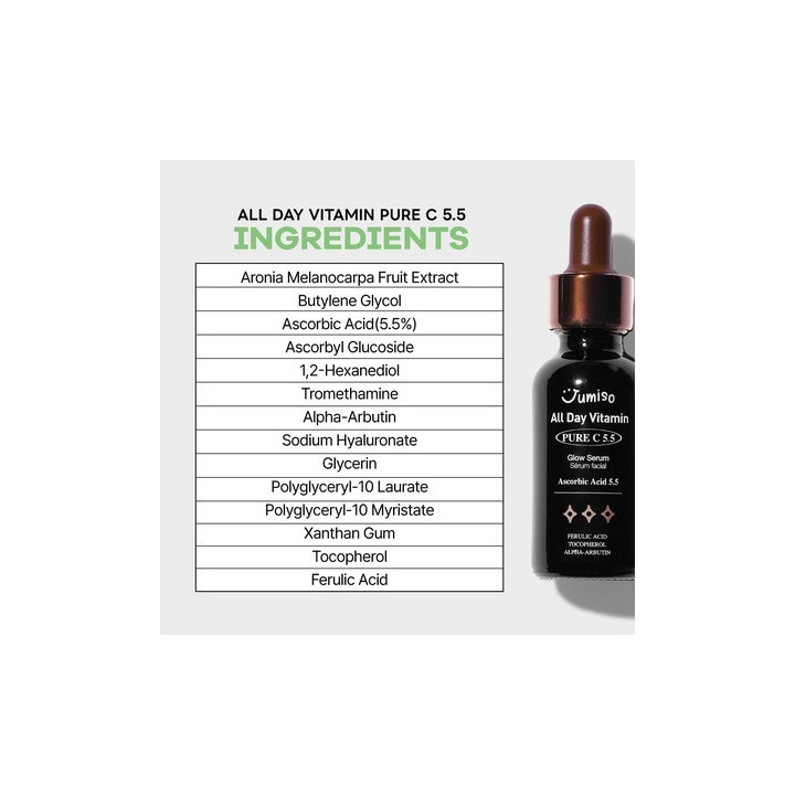 Jumiso All Day Vitamin Pure C 5.5 Glow Serum Renew Face Serum 30 Ml | 