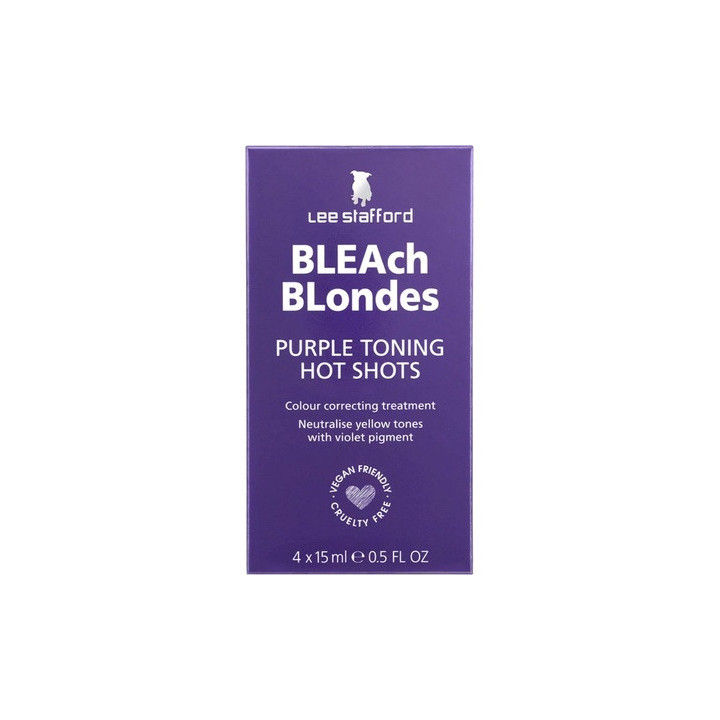 Lee Stafford Bleach Blondes Purple Toning Hot Shots Balm 4x15ml | Bell
