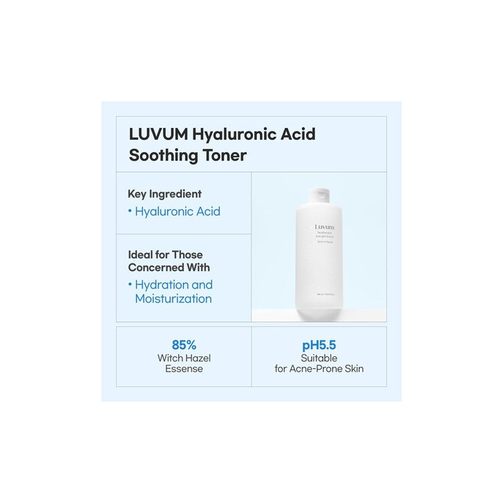 Luvum — Lotion tonique acide hyaluronique, 300 ml | Bellasoa Paris