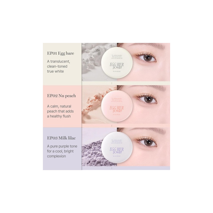 Black Rouge Egg Blur Powder Nu Peach | Bellasoa Paris