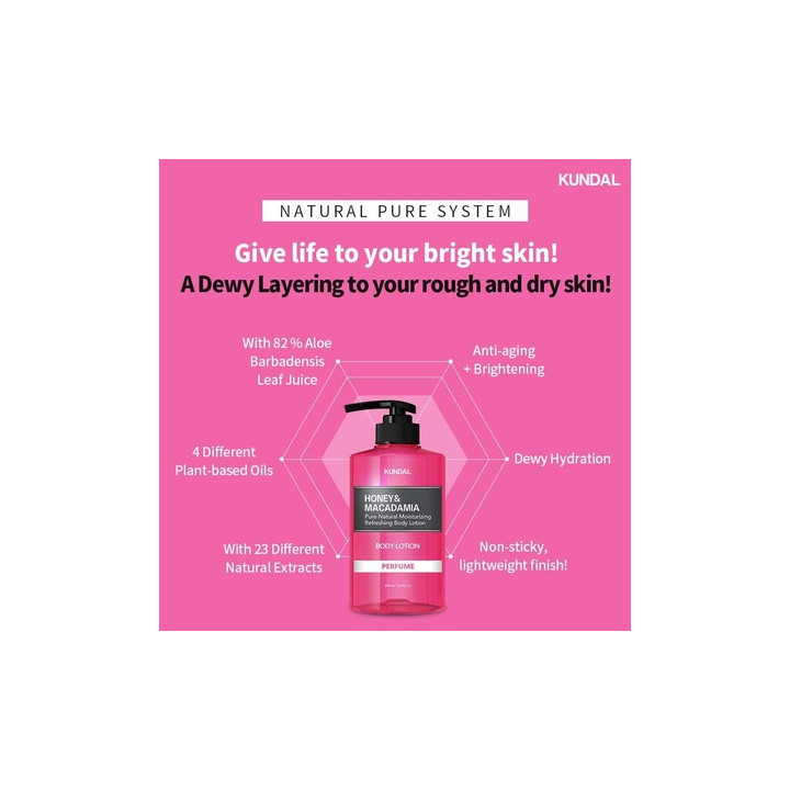 Kundal Honey&macadamia Pink Grapefrut Lotion 500ML | Bellasoa Paris