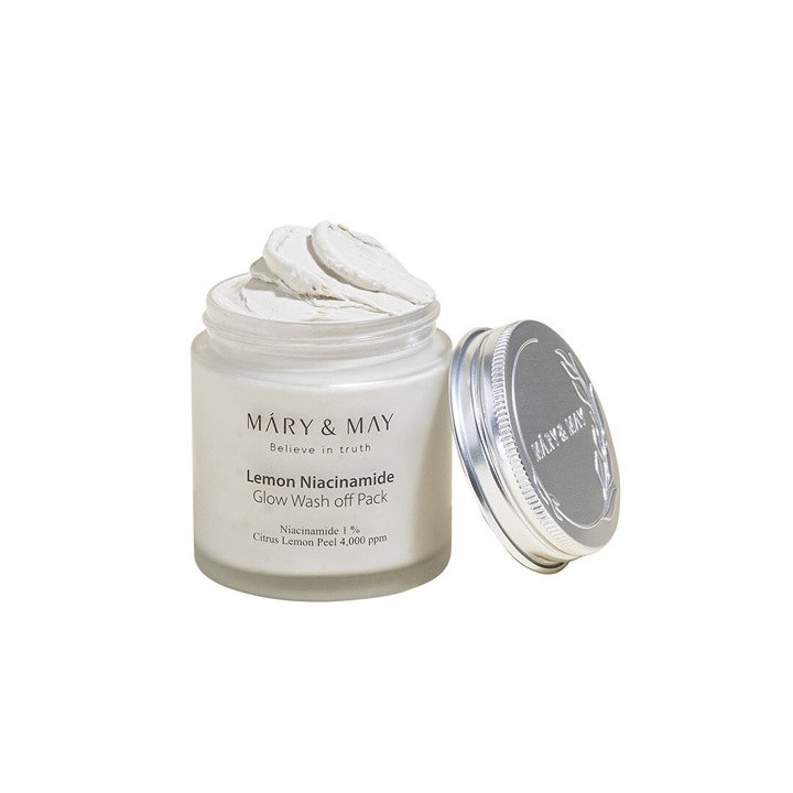 Mary&may Lemon Niacinamide Glow Wash Off Pack 125G | Bellasoa Paris