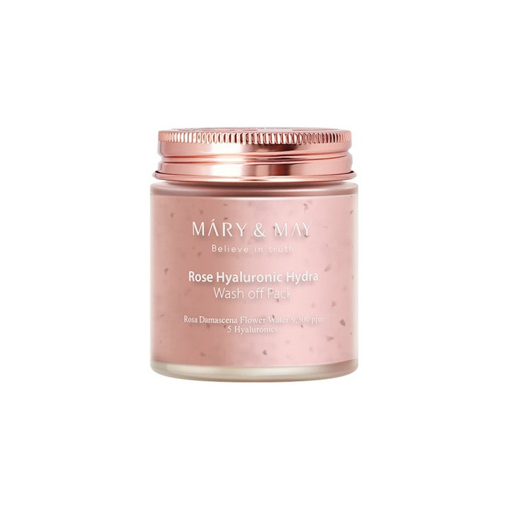 Mary&may Rose Hyaluronic Hydra Wash Off Pack 125G | Bellasoa Paris