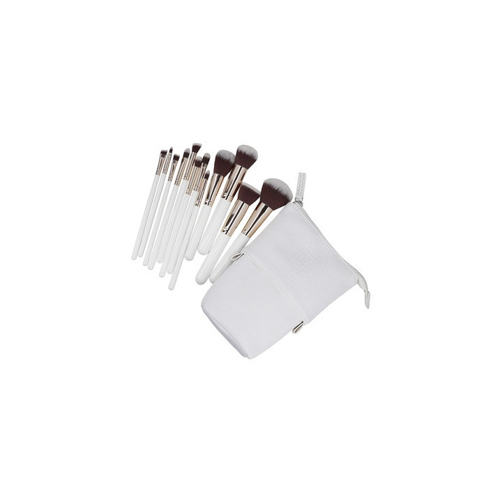 Ilu Basic Mu White Makeup Brush 12PCS Set | Bellasoa Paris