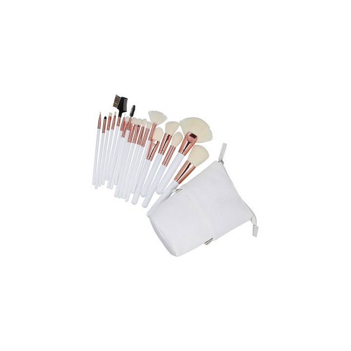 Ilu Basic Mu White Makeup Brush 18PCS Box Set | Bellasoa Paris