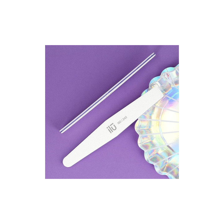 Ilu Ns Nail File White Diamond Grid 180/240 | Bellasoa Paris