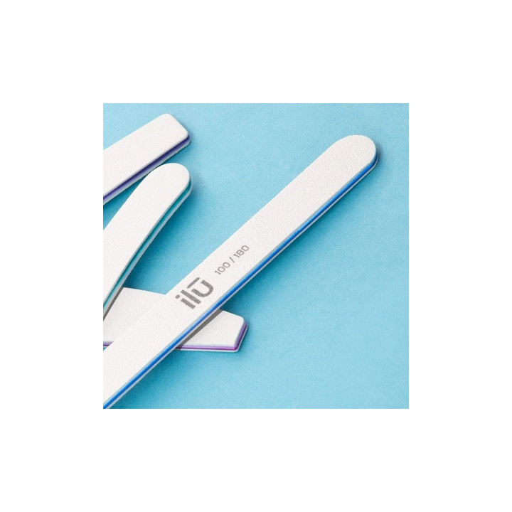 Ilu Ns Nail File White Straight Grid 100/180 | Bellasoa Paris