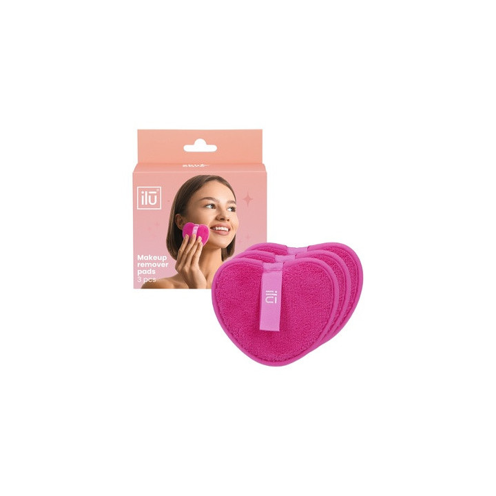 Ilu Sc Makeup Remover Pads Hot Pink 3PCS | Bellasoa Paris