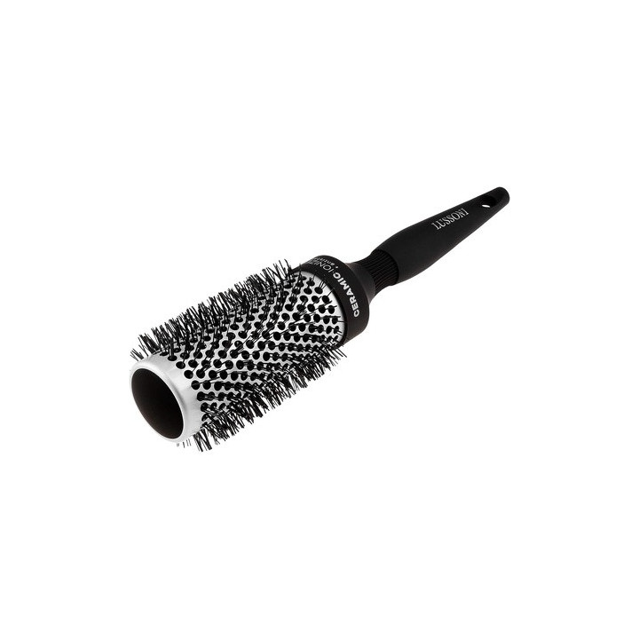 Lussoni Hr Brush C&s Round Silver Styling 43MM | Bellasoa Paris