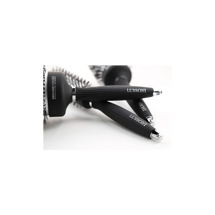Lussoni Hr Brush C&s Round Silver Styling 43MM | Bellasoa Paris