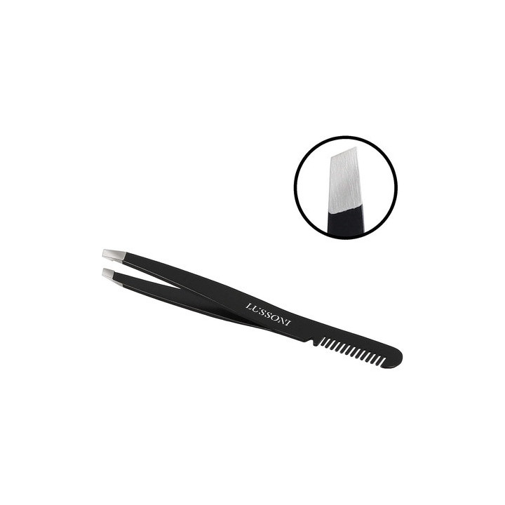 Lussoni Mu Acc Slant Tweezers With Comb | Bellasoa Paris