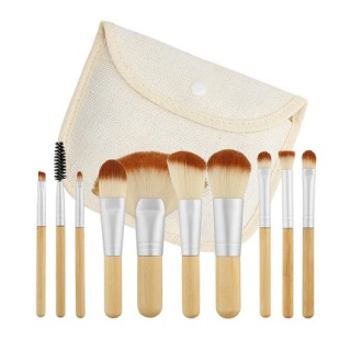 Mimo Makeup Brush Bamboo 10PCS Set | Bellasoa Paris