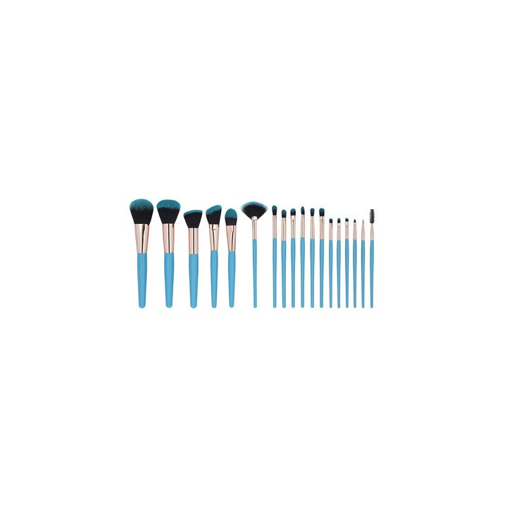 Mimo Makeup Brush Blue 18 Pcs Set | Bellasoa Paris