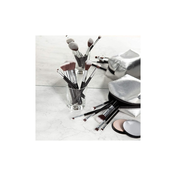 Mimo Makeup Brush Kabuki Black 12PCS Set | Bellasoa Paris