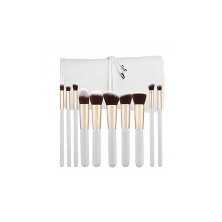 Mimo Makeup Brush Kabuki White 10PCS Set | Bellasoa Paris