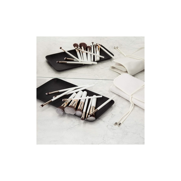 Mimo Makeup Brush Kabuki White 12PCS Set | Bellasoa Paris