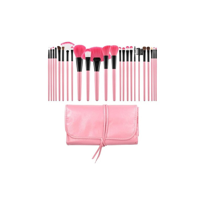 Mimo Makeup Brush Pink 24PCS Set | Bellasoa Paris