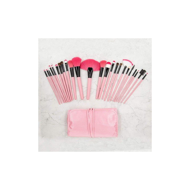 Mimo Makeup Brush Pink 24PCS Set | Bellasoa Paris