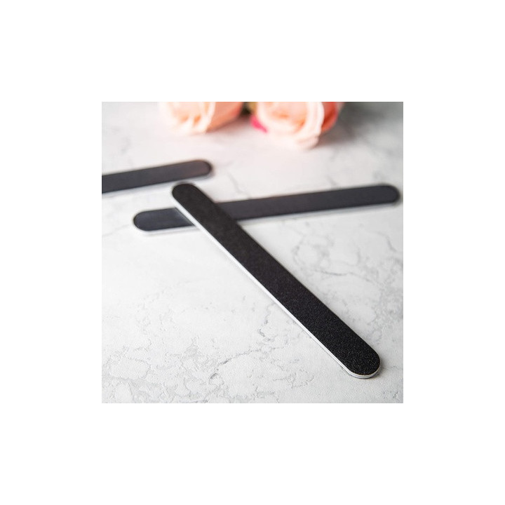 Mimo Nail File Straight Black Grid 100/180 | Bellasoa Paris
