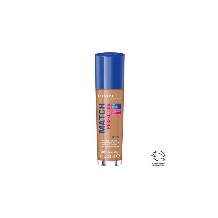 Rimmel Match Perfection SPF20 201 Clas. Beige 30ML | Bellasoa Paris