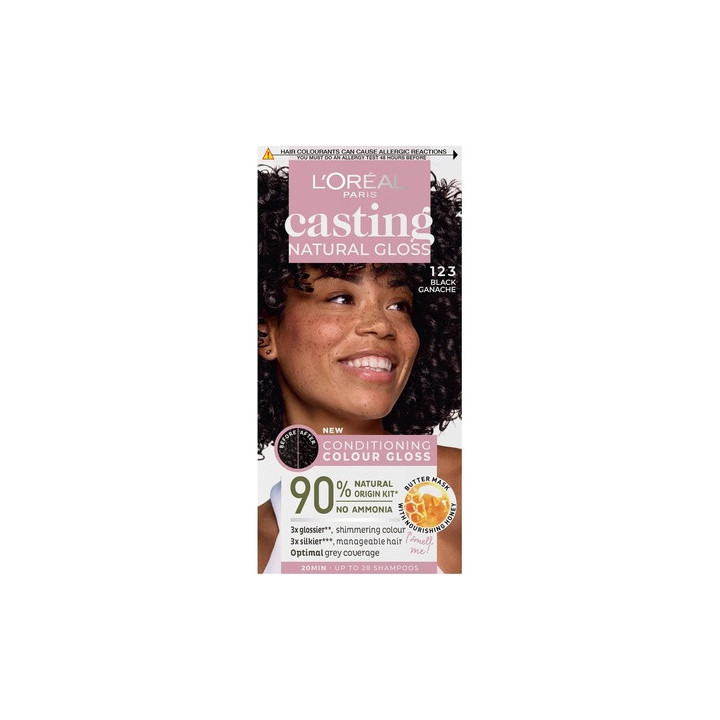 L'oreal Paris Casting Natural Gloss Permanent Hair Dye Black Ganache 1