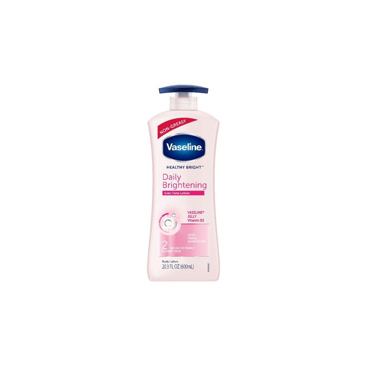 Vaseline 600ML Body Lotion Daily Brightening With Pump | Bellasoa Pari