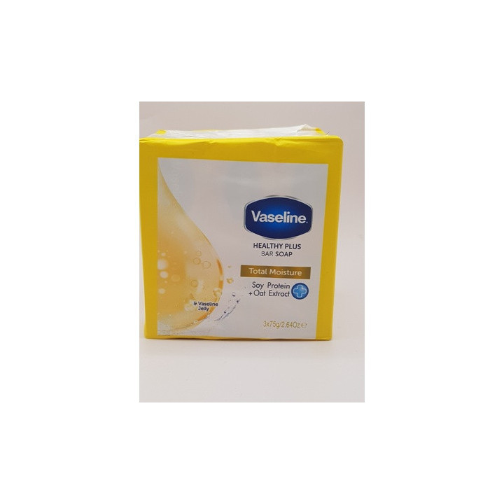 Vaseline 3X75G Soap Bars Total Moisture | Bellasoa Paris