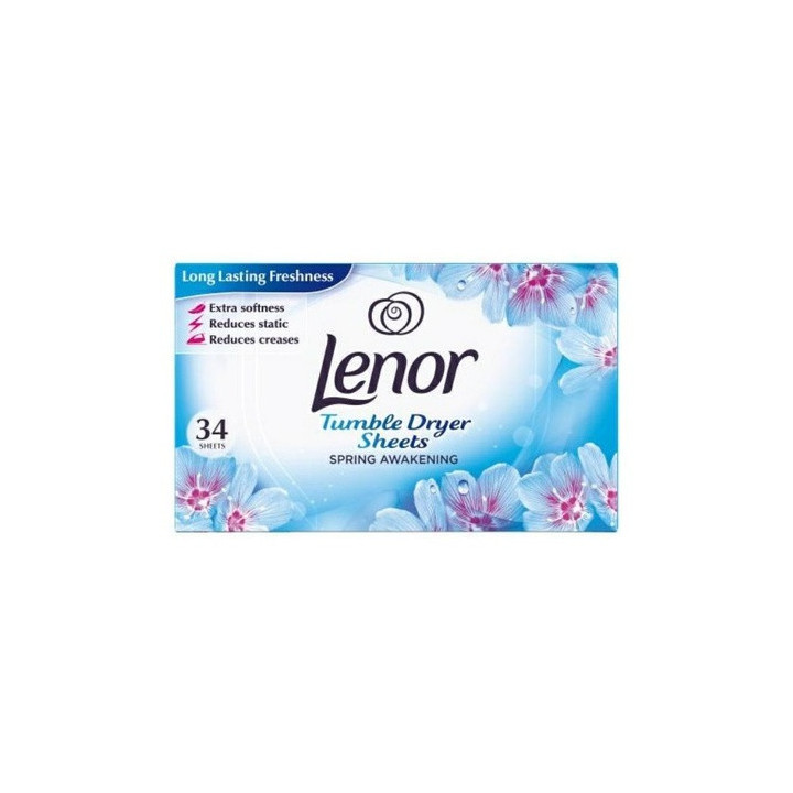 Lenor Fabric Tumble Dryer Sheets Spring Awakening 34 Sheets | Bellasoa