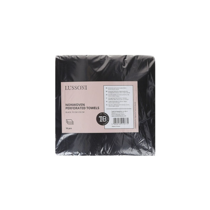 Lussoni Dsp Towel Fabric Perf Black 70X50 (50PCS) | Bellasoa Paris