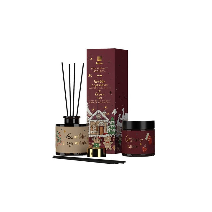 Hiskin Apple Pie&cinnamon Candle + Stick Diffuser | Bellasoa Paris