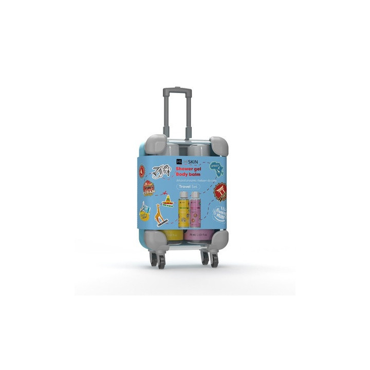 Hiskin Suitcase Shower Gel+body Balm 2X75ML Set | Bellasoa Paris