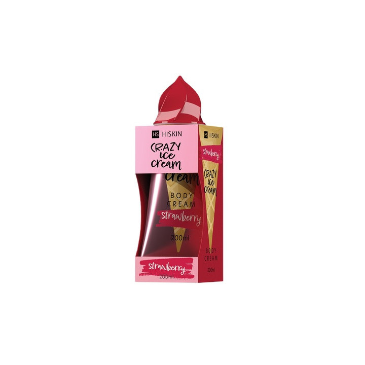 Hiskin Crazy Ic Body Cream Strawberry 200ML | Bellasoa Paris
