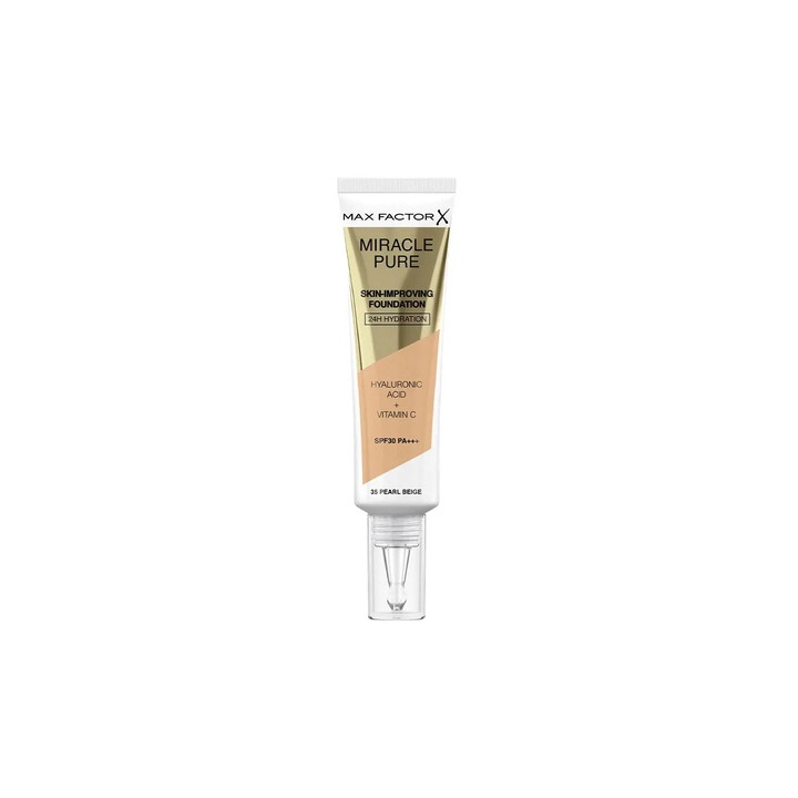 Max Factor — Miracle Pure Fond De Teint 35 Pearl Beige, 30 ml | Bellas