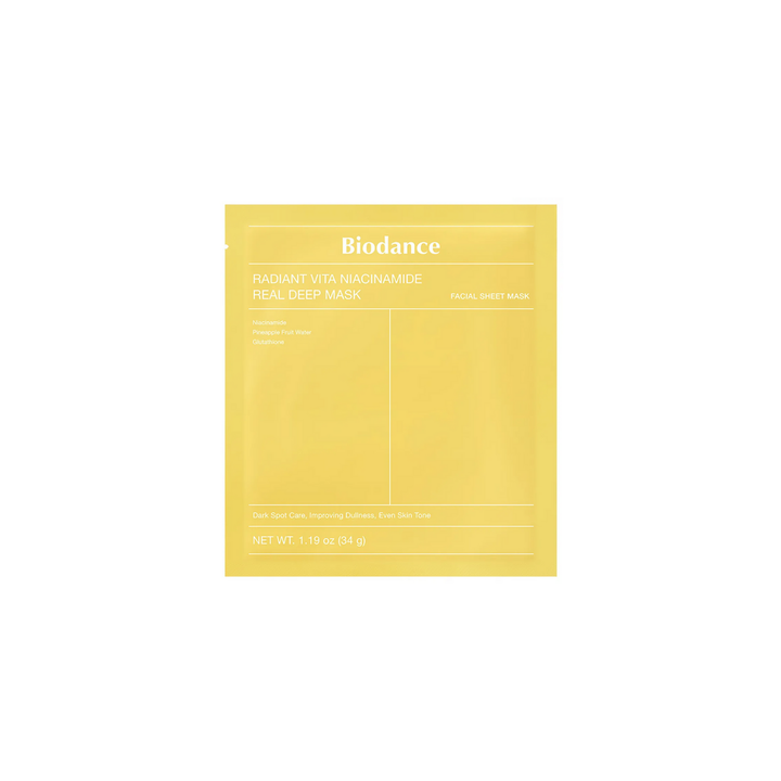 Biodance — Radiant Vita Niacinamide Real Deep Masque Sheet , 34 g | Be