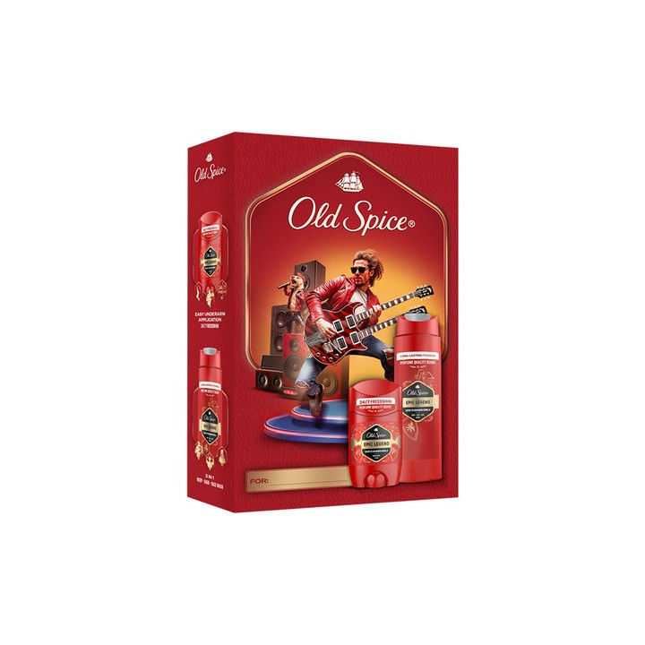 Old Spice — Epic Legend Coffret (250ml Gel Douche & 50ML Déodorant Sti