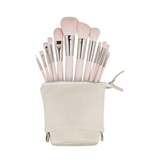 Ilu — Basic Mu Pink Makeup Pinceau Coffret, 12 pièces | Bellasoa Paris
