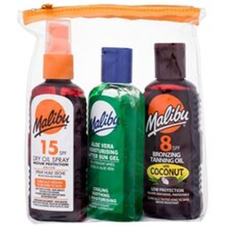 Malibu — 3PK Huile (spf 8 / SPF 15 / Aftersun), 100 ml | Bellasoa Pari